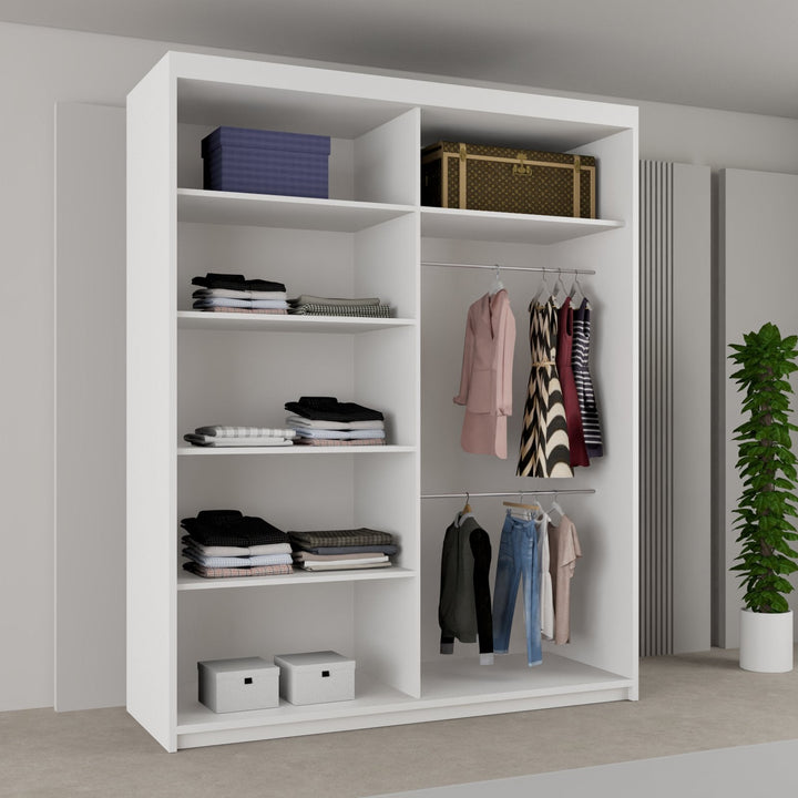 BATUMI Sliding Doors Wardrobe in Matt Finish 4 Sizes & 4 Colours - Style HeavenBATUMI Sliding Doors Wardrobe in Matt Finish 4 Sizes & 4 ColoursWARDROBESStyle HeavenStyle HeavenBATUMI120W5061028322258White