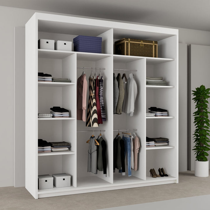 BATUMI Sliding Doors Wardrobe in Matt Finish 4 Sizes & 4 Colours - Style HeavenBATUMI Sliding Doors Wardrobe in Matt Finish 4 Sizes & 4 ColoursWARDROBESStyle HeavenStyle HeavenBATUMI120W5061028322258White