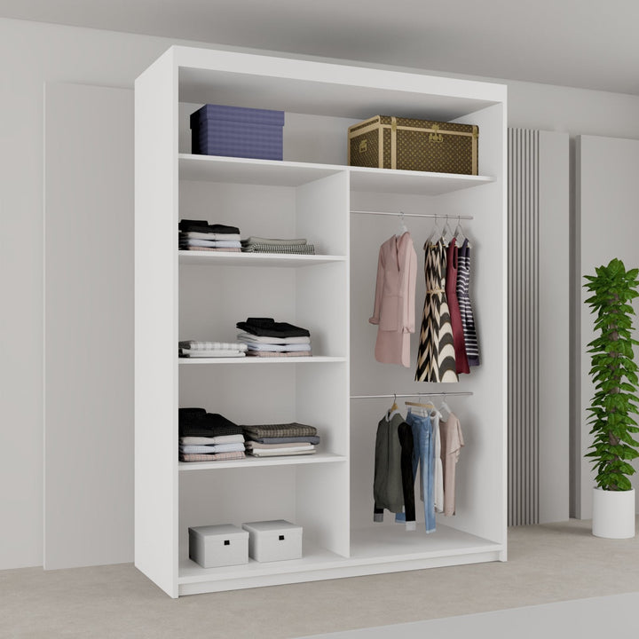 BATUMI Sliding Doors Wardrobe in Matt Finish 4 Sizes & 4 Colours - Style HeavenBATUMI Sliding Doors Wardrobe in Matt Finish 4 Sizes & 4 ColoursWARDROBESStyle HeavenStyle HeavenBATUMI120W5061028322258White