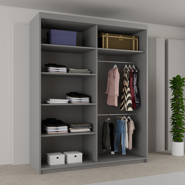 BATUMI Sliding Doors Wardrobe in Matt Finish 4 Sizes & 4 Colours - Style HeavenBATUMI Sliding Doors Wardrobe in Matt Finish 4 Sizes & 4 ColoursWARDROBESStyle HeavenStyle HeavenBATUMI120G5061028322333Grey
