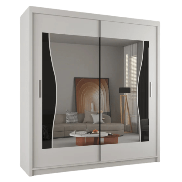 BATUMI Sliding Doors Wardrobe in Matt Finish 4 Sizes & 4 Colours - Style HeavenBATUMI Sliding Doors Wardrobe in Matt Finish 4 Sizes & 4 ColoursWARDROBESStyle HeavenStyle HeavenBATUMI120W5061028322258White