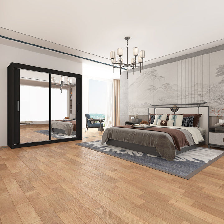 CHICAGO 2&3 Sliding Doors WARDROBE in Matt Finish 7 Sizes & 4 Colours - Style HeavenCHICAGO 2&3 Sliding Doors WARDROBE in Matt Finish 7 Sizes & 4 ColoursWARDROBESStyle HeavenStyle HeavenCHICAGO90B506102832138190cm