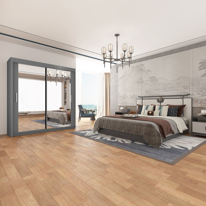 CHICAGO 2&3 Sliding Doors WARDROBE in Matt Finish 7 Sizes & 4 Colours - Style HeavenCHICAGO 2&3 Sliding Doors WARDROBE in Matt Finish 7 Sizes & 4 ColoursWARDROBESStyle HeavenStyle HeavenCHICAGO90G506102832139890cm