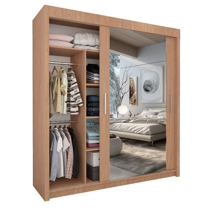 CHICAGO 2&3 Sliding Doors WARDROBE in Matt Finish 7 Sizes & 4 Colours - Style HeavenCHICAGO 2&3 Sliding Doors WARDROBE in Matt Finish 7 Sizes & 4 ColoursWARDROBESStyle HeavenStyle HeavenCHICAGO90OAK506102832140490cm