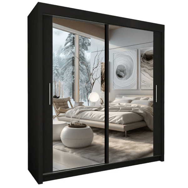 CHICAGO 2&3 Sliding Doors WARDROBE in Matt Finish 7 Sizes & 4 Colours - Style HeavenCHICAGO 2&3 Sliding Doors WARDROBE in Matt Finish 7 Sizes & 4 ColoursWARDROBESStyle HeavenStyle HeavenCHICAGO90B506102832138190cm