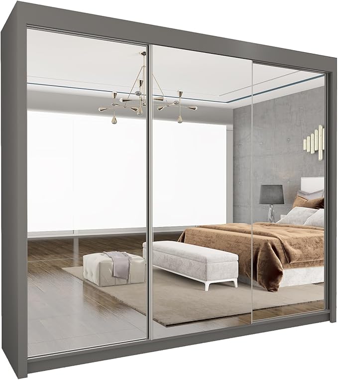 CHICAGO 2&3 Sliding Doors WARDROBE in Matt Finish 7 Sizes & 4 Colours - Style HeavenCHICAGO 2&3 Sliding Doors WARDROBE in Matt Finish 7 Sizes & 4 ColoursWARDROBESStyle HeavenStyle HeavenCHICAGO250G5061028321633250cm