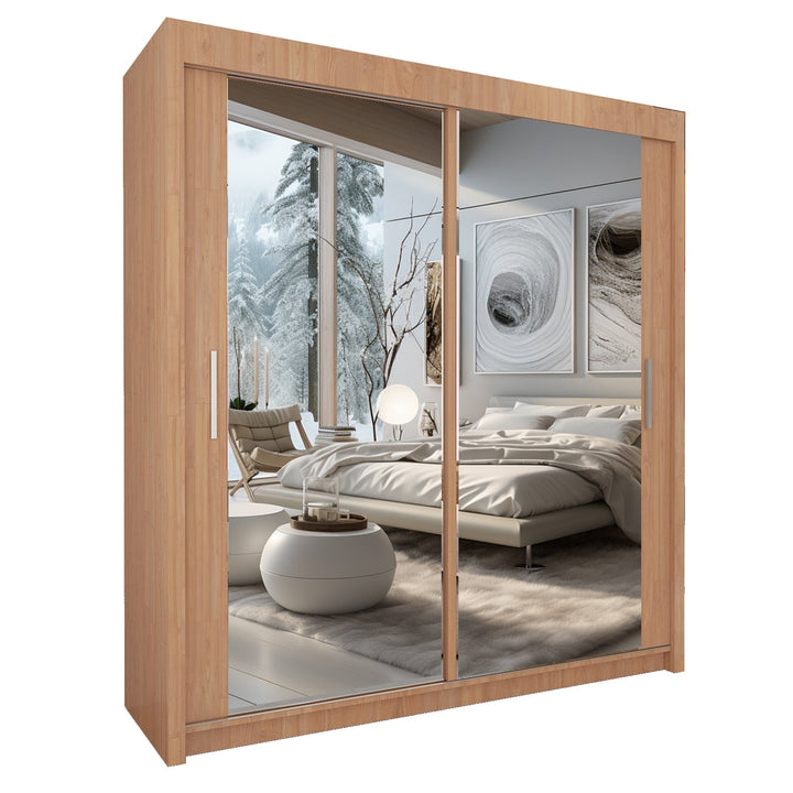 CHICAGO 2&3 Sliding Doors WARDROBE in Matt Finish 7 Sizes & 4 Colours - Style HeavenCHICAGO 2&3 Sliding Doors WARDROBE in Matt Finish 7 Sizes & 4 ColoursWARDROBESStyle HeavenStyle HeavenCHICAGO90OAK506102832140490cm