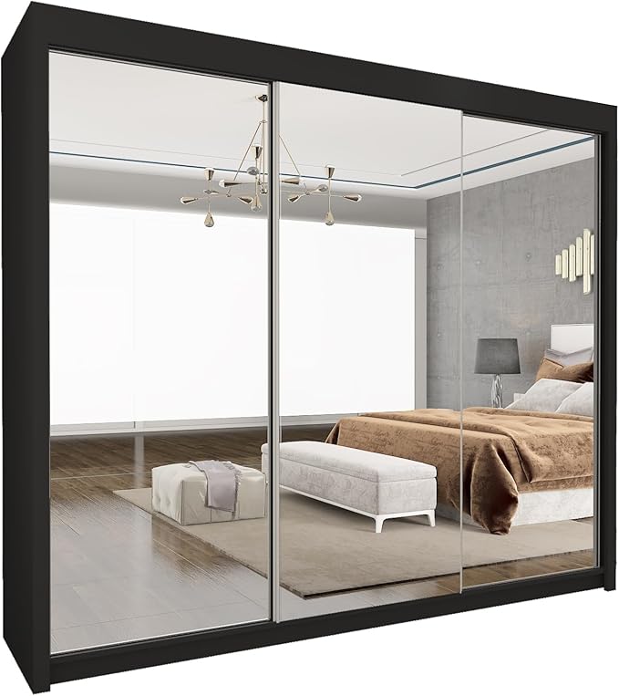 CHICAGO 2&3 Sliding Doors WARDROBE in Matt Finish 7 Sizes & 4 Colours - Style HeavenCHICAGO 2&3 Sliding Doors WARDROBE in Matt Finish 7 Sizes & 4 ColoursWARDROBESStyle HeavenStyle HeavenCHICAGO250B5061028321626250cm