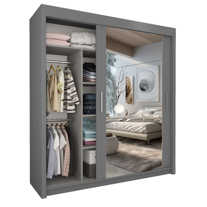 CHICAGO 2&3 Sliding Doors WARDROBE in Matt Finish 7 Sizes & 4 Colours - Style HeavenCHICAGO 2&3 Sliding Doors WARDROBE in Matt Finish 7 Sizes & 4 ColoursWARDROBESStyle HeavenStyle HeavenCHICAGO90G506102832139890cm