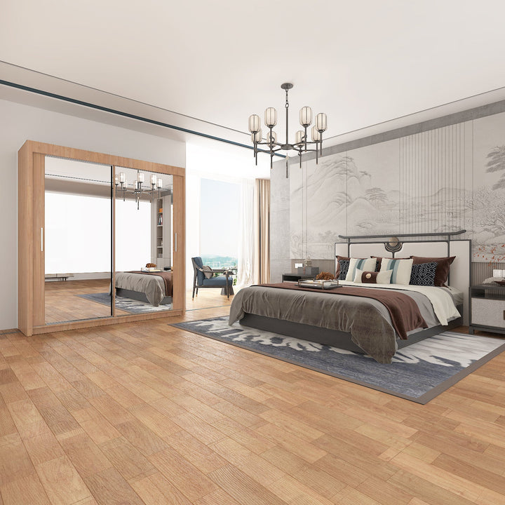 CHICAGO 2&3 Sliding Doors WARDROBE in Matt Finish 7 Sizes & 4 Colours - Style HeavenCHICAGO 2&3 Sliding Doors WARDROBE in Matt Finish 7 Sizes & 4 ColoursWARDROBESStyle HeavenStyle HeavenCHICAGO90OAK506102832140490cm
