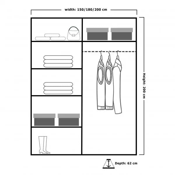 INFINITY High Gloss Sliding Doors WARDROBE in 3 Sizes & 4 Colours - Style HeavenINFINITY High Gloss Sliding Doors WARDROBE in 3 Sizes & 4 ColoursWARDROBESStyle HeavenStyle Heaveninfinity150white5061028322777White