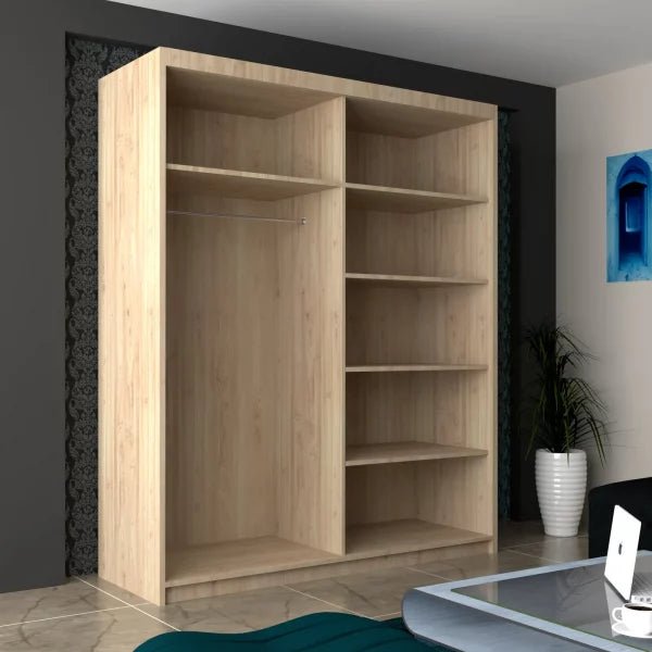 INFINITY High Gloss Sliding Doors WARDROBE in 3 Sizes & 4 Colours - Style HeavenINFINITY High Gloss Sliding Doors WARDROBE in 3 Sizes & 4 ColoursWARDROBESStyle HeavenStyle Heaveninfinity150OAK5061028322869Oak