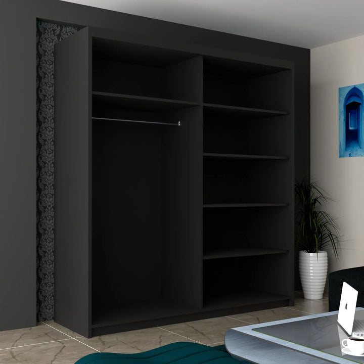 INFINITY High Gloss Sliding Doors WARDROBE in 3 Sizes & 4 Colours - Style HeavenINFINITY High Gloss Sliding Doors WARDROBE in 3 Sizes & 4 ColoursWARDROBESStyle HeavenStyle Heaveninfinity150BLACK5061028322807Black