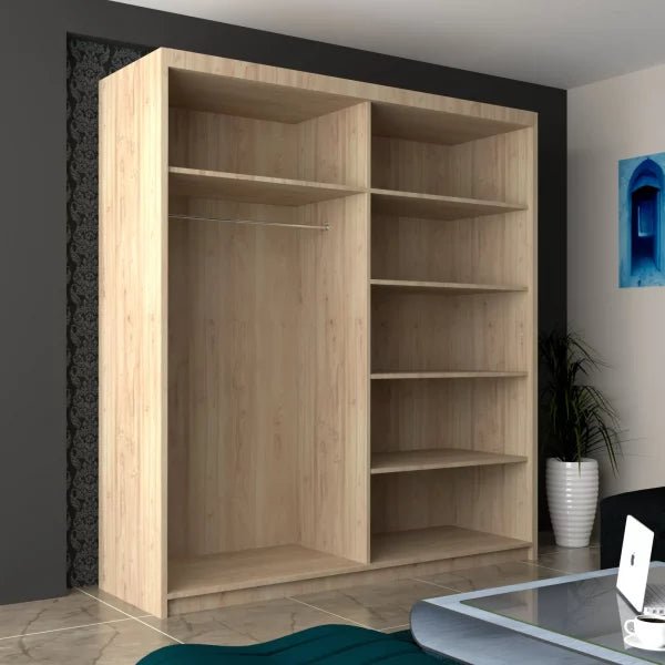 INFINITY High Gloss Sliding Doors WARDROBE in 3 Sizes & 4 Colours - Style HeavenINFINITY High Gloss Sliding Doors WARDROBE in 3 Sizes & 4 ColoursWARDROBESStyle HeavenStyle Heaveninfinity150OAK5061028322869Oak