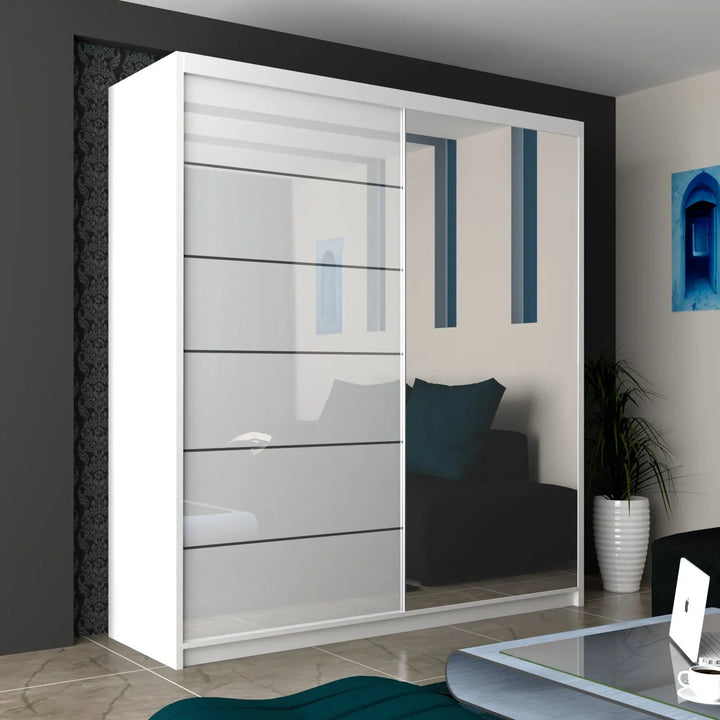 INFINITY High Gloss Sliding Doors WARDROBE in 3 Sizes & 4 Colours - Style HeavenINFINITY High Gloss Sliding Doors WARDROBE in 3 Sizes & 4 ColoursWARDROBESStyle HeavenStyle Heaveninfinity150white5061028322777White