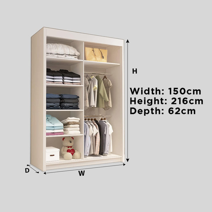 LISBON 2&3 Sliding Doors WARDROBE in Matt Finish 5 Sizes & 3 Colours - Style HeavenLISBON 2&3 Sliding Doors WARDROBE in Matt Finish 5 Sizes & 3 ColoursWARDROBESStyle HeavenStyle HeavenLISSKU120W5061028321657120cm