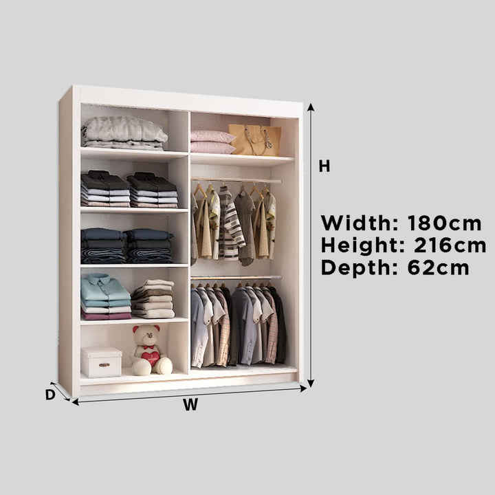 LISBON 2&3 Sliding Doors WARDROBE in Matt Finish 5 Sizes & 3 Colours - Style HeavenLISBON 2&3 Sliding Doors WARDROBE in Matt Finish 5 Sizes & 3 ColoursWARDROBESStyle HeavenStyle HeavenLISSKU120W5061028321657120cm