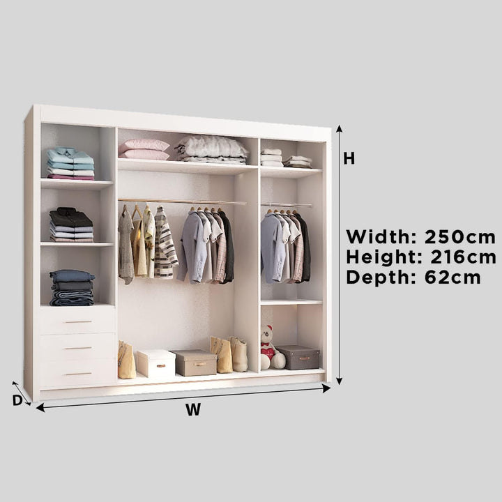 LISBON 2&3 Sliding Doors WARDROBE in Matt Finish 5 Sizes & 3 Colours - Style HeavenLISBON 2&3 Sliding Doors WARDROBE in Matt Finish 5 Sizes & 3 ColoursWARDROBESStyle HeavenStyle HeavenLISSKU120W5061028321657120cm