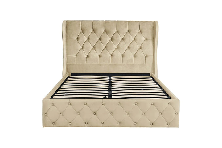 Lorena Velvet Storage Bed - Style HeavenLorena Velvet Storage BedfurnitureStyle HeavenStyle HeavenLOR - CR - D5061028324825Double