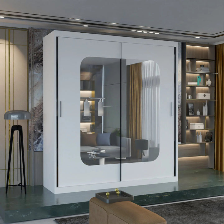 MARIKA Sliding Doors WARDROBE in Matt Finish 4 Sizes & 4 Colours - Style HeavenMARIKA Sliding Doors WARDROBE in Matt Finish 4 Sizes & 4 ColoursWARDROBESStyle HeavenStyle HeavenMARIKA120W5061028322418White