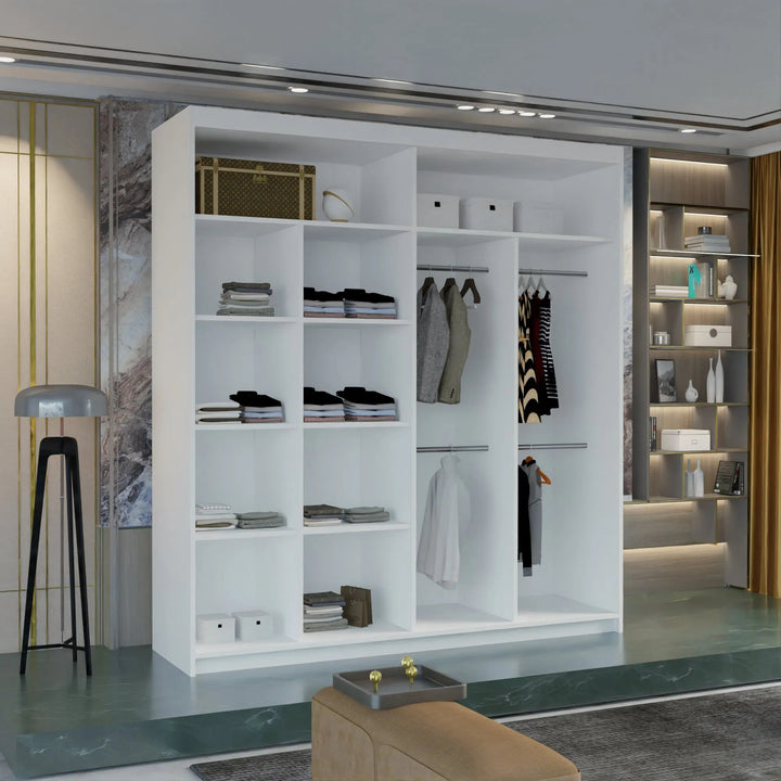 MARIKA Sliding Doors WARDROBE in Matt Finish 4 Sizes & 4 Colours - Style HeavenMARIKA Sliding Doors WARDROBE in Matt Finish 4 Sizes & 4 ColoursWARDROBESStyle HeavenStyle HeavenMARIKA120W5061028322418White