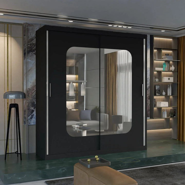 MARIKA Sliding Doors WARDROBE in Matt Finish 4 Sizes & 4 Colours - Style HeavenMARIKA Sliding Doors WARDROBE in Matt Finish 4 Sizes & 4 ColoursWARDROBESStyle HeavenStyle HeavenMARIKA120B5061028322456Black