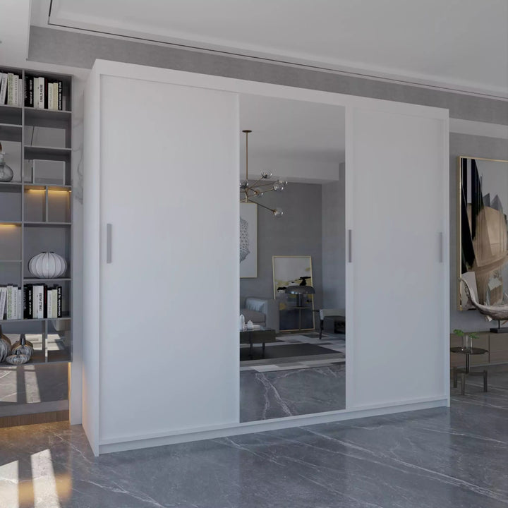 MIAMI 3 Door Sliding Doors WARDROBE in Matt Finish 1 size & 4 colours - Style HeavenMIAMI 3 Door Sliding Doors WARDROBE in Matt Finish 1 size & 4 coloursWARDROBESStyle HeavenStyle HeavenMIAMI250W5061028322562White
