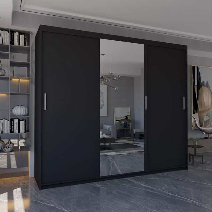MIAMI 3 Door Sliding Doors WARDROBE in Matt Finish 1 size & 4 colours - Style HeavenMIAMI 3 Door Sliding Doors WARDROBE in Matt Finish 1 size & 4 coloursWARDROBESStyle HeavenStyle HeavenMIAMI250B5061028322579Black
