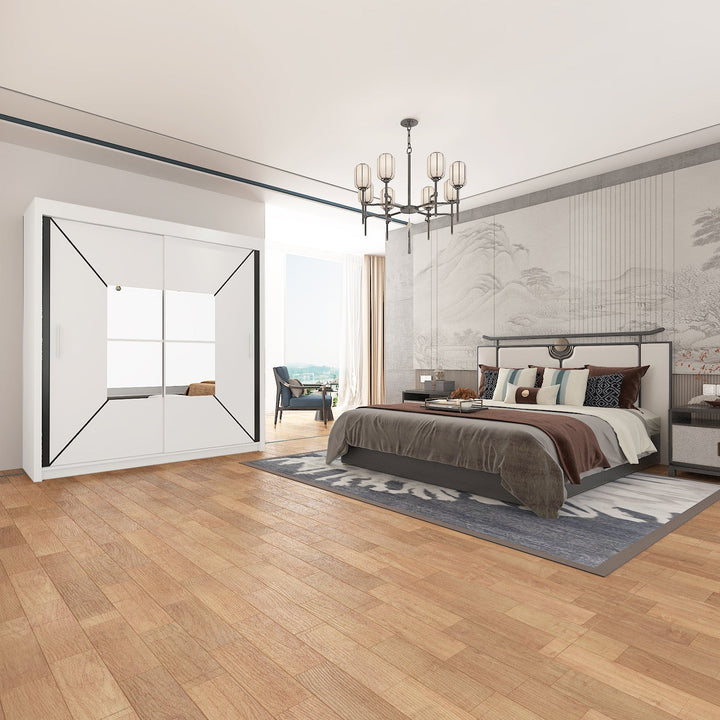 NICOLE Sliding Doors WARDROBE in Matt Finish 4 Sizes & 3 Colours - Style HeavenNICOLE Sliding Doors WARDROBE in Matt Finish 4 Sizes & 3 ColoursWARDROBESStyle HeavenStyle HeavenNIC120W5061028322074120cm