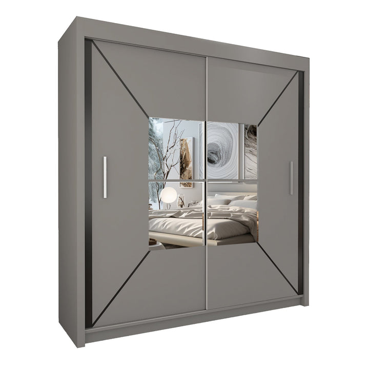 NICOLE Sliding Doors WARDROBE in Matt Finish 4 Sizes & 3 Colours - Style HeavenNICOLE Sliding Doors WARDROBE in Matt Finish 4 Sizes & 3 ColoursWARDROBESStyle HeavenStyle HeavenNIC120G5061028322159120cm