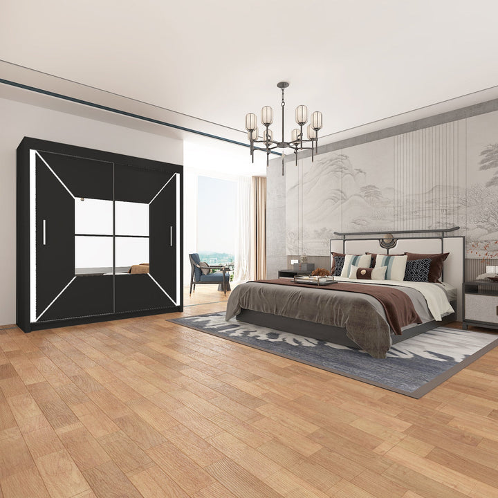 NICOLE Sliding Doors WARDROBE in Matt Finish 4 Sizes & 3 Colours - Style HeavenNICOLE Sliding Doors WARDROBE in Matt Finish 4 Sizes & 3 ColoursWARDROBESStyle HeavenStyle HeavenNIC120B5061028322111120cm