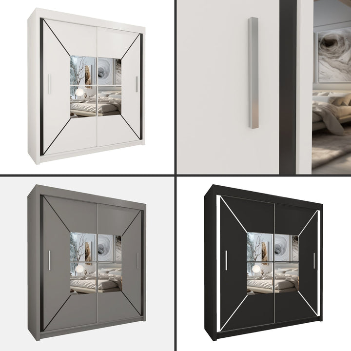 NICOLE Sliding Doors WARDROBE in Matt Finish 4 Sizes & 3 Colours - Style HeavenNICOLE Sliding Doors WARDROBE in Matt Finish 4 Sizes & 3 ColoursWARDROBESStyle HeavenStyle HeavenNIC120W5061028322074120cm