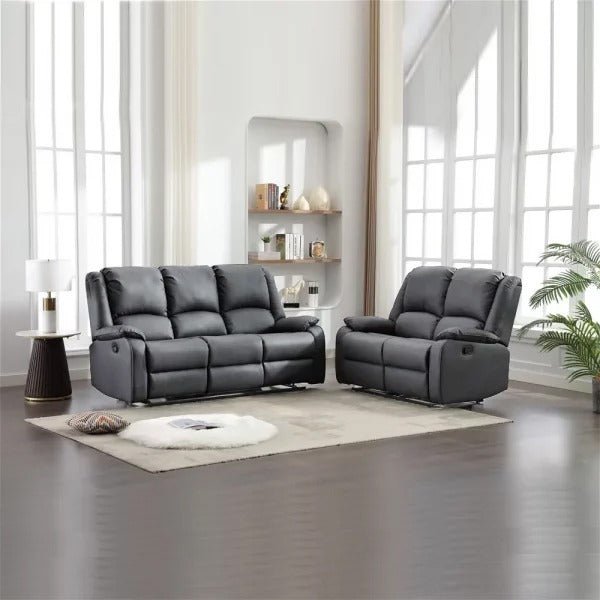 PU Leather Sofa 3+2 Seater Manual - Style HeavenPU Leather Sofa 3+2 Seater ManualStyle HeavenStyle HeavenPULEATHERMANUAL - GREY5061028323309Grey