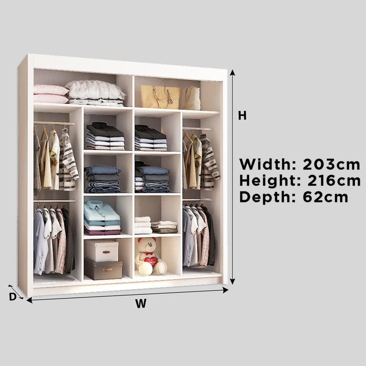 ROYAL 2&3 Sliding Doors WARDROBE in Matt Finish 3 Sizes & 4 Colours - Style HeavenROYAL 2&3 Sliding Doors WARDROBE in Matt Finish 3 Sizes & 4 ColoursWARDROBESStyle HeavenStyle HeavenROYAL250W5061028321978White
