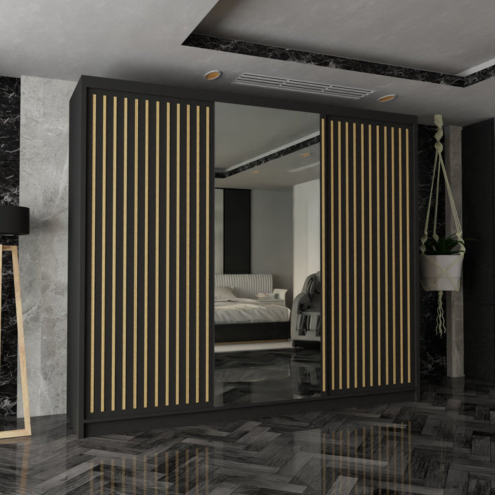ROYAL 2&3 Sliding Doors WARDROBE in Matt Finish 3 Sizes & 4 Colours - Style HeavenROYAL 2&3 Sliding Doors WARDROBE in Matt Finish 3 Sizes & 4 ColoursWARDROBESStyle HeavenStyle HeavenROYAL250B5061028322005Black