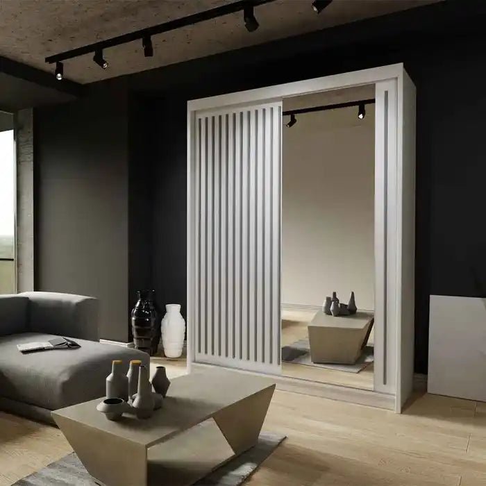 ROYAL 2&3 Sliding Doors WARDROBE in Matt Finish 3 Sizes & 4 Colours - Style HeavenROYAL 2&3 Sliding Doors WARDROBE in Matt Finish 3 Sizes & 4 ColoursWARDROBESStyle HeavenStyle HeavenROYAL150W5061028321954White
