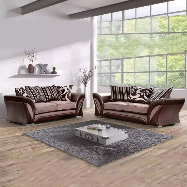 SHANNON 3+2 BROWN/BEIGE Sofa Set - Style HeavenSHANNON 3+2 BROWN/BEIGE Sofa SetsofasStyle HeavenStyle HeavenSHANNON3+2BROWN/BEIGE5061028323248