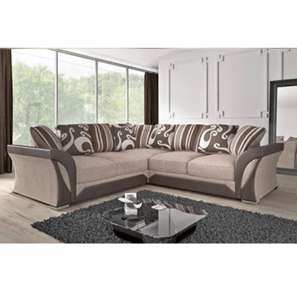 SHANNON CORNER SOFA BROWN/BEIGE - Style HeavenSHANNON CORNER SOFA BROWN/BEIGEsofasStyle HeavenStyle HeavenSHANNONCORNERSOFABROWN/BEIGH5061028323217