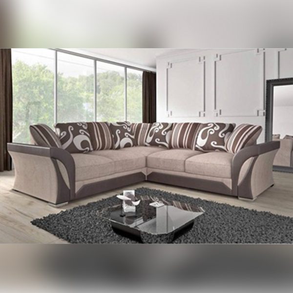 SHANNON CORNER SOFA BROWN/BEIGE - Style HeavenSHANNON CORNER SOFA BROWN/BEIGEsofasStyle HeavenStyle HeavenSHANNONCORNERSOFABROWN/BEIGH5061028323217