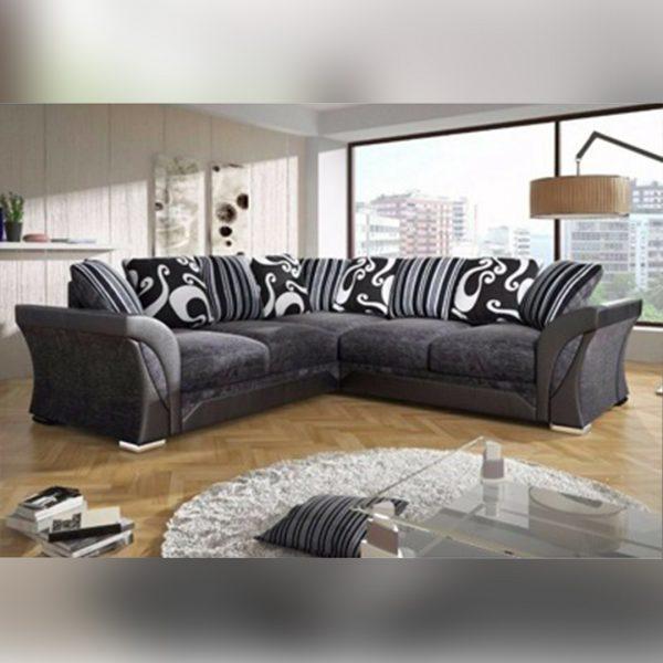 SHANNON CORNER SOFA IN BLACK/GREY - Style HeavenSHANNON CORNER SOFA IN BLACK/GREYsofasStyle HeavenStyle HeavenSHANNONCORNERSOFAB/G5061028323224