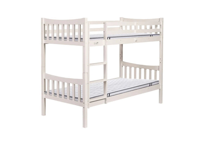 Solid Pine Twin Bunk Bed - Style HeavenSolid Pine Twin Bunk BedfurnitureStyle HeavenStyle HeavenWOOD - TWIN - W5061028325198White