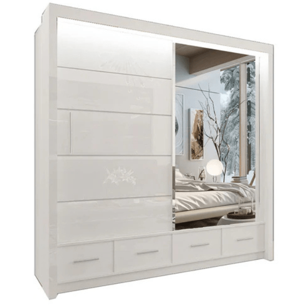 SYCILIA 2&3 High Gloss Sliding Doors WARDROBE 3 Sizes & 3 Colours - Style HeavenSYCILIA 2&3 High Gloss Sliding Doors WARDROBE 3 Sizes & 3 ColoursWARDROBESStyle HeavenStyle HeavenSYCILIA150W5061028322609150cm