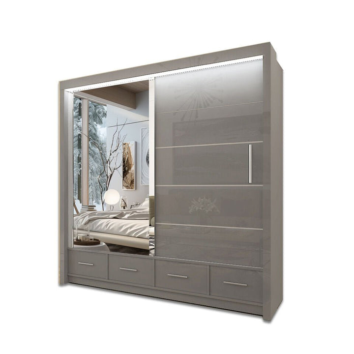 SYCILIA 2&3 High Gloss Sliding Doors WARDROBE 3 Sizes & 3 Colours - Style HeavenSYCILIA 2&3 High Gloss Sliding Doors WARDROBE 3 Sizes & 3 ColoursWARDROBESStyle HeavenStyle HeavenSYCILIA150G5061028322623150cm