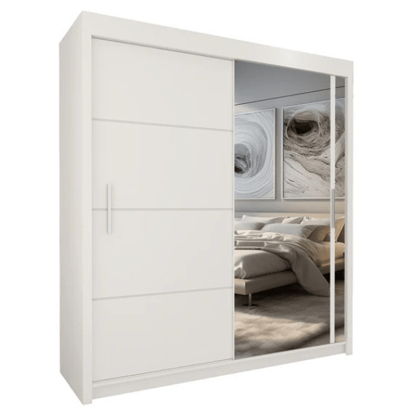 VISION 2&3 Sliding Doors WARDROBE in Matt Finish 5 Sizes & 3 Colours - Style HeavenVISION 2&3 Sliding Doors WARDROBE in Matt Finish 5 Sizes & 3 ColoursWARDROBESStyle HeavenStyle HeavenVIS120W5061028321800120cm