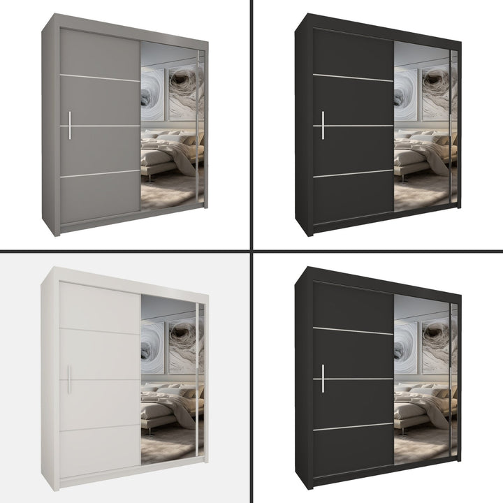 VISION 2&3 Sliding Doors WARDROBE in Matt Finish 5 Sizes & 3 Colours - Style HeavenVISION 2&3 Sliding Doors WARDROBE in Matt Finish 5 Sizes & 3 ColoursWARDROBESStyle HeavenStyle HeavenVIS120W5061028321800120cm