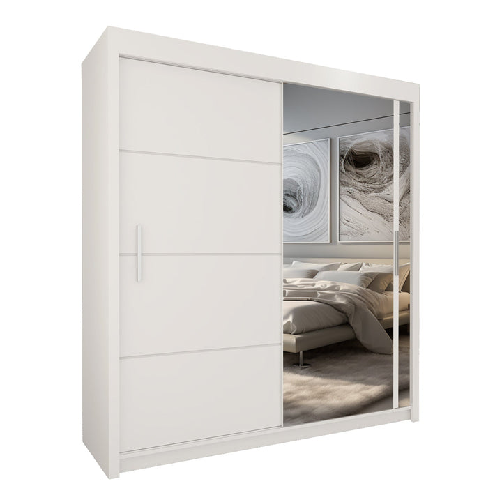 VISION 2&3 Sliding Doors WARDROBE in Matt Finish 5 Sizes & 3 Colours - Style HeavenVISION 2&3 Sliding Doors WARDROBE in Matt Finish 5 Sizes & 3 ColoursWARDROBESStyle HeavenStyle HeavenVIS120W5061028321800120cm